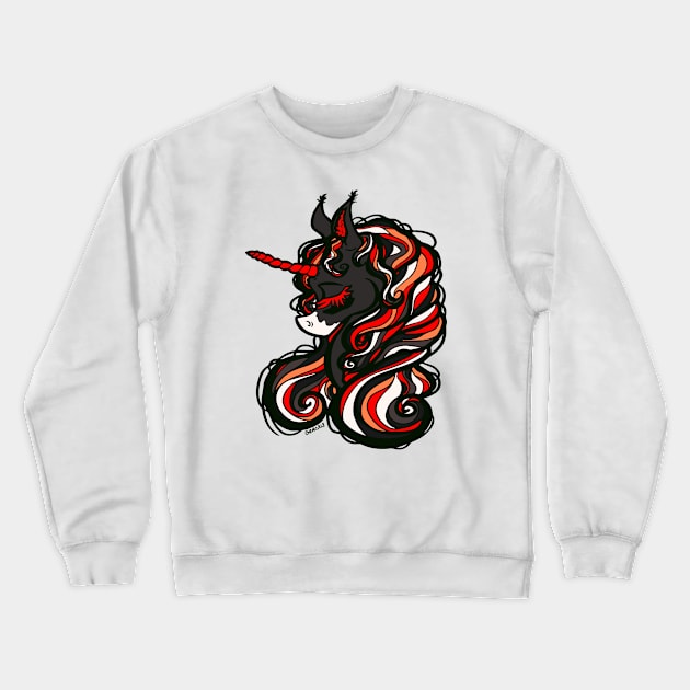 Tampa Football Unicorn Crewneck Sweatshirt by Jan Grackle